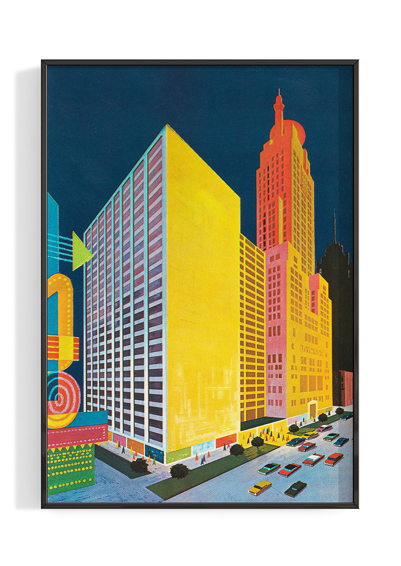 Colorful Downtown Poster