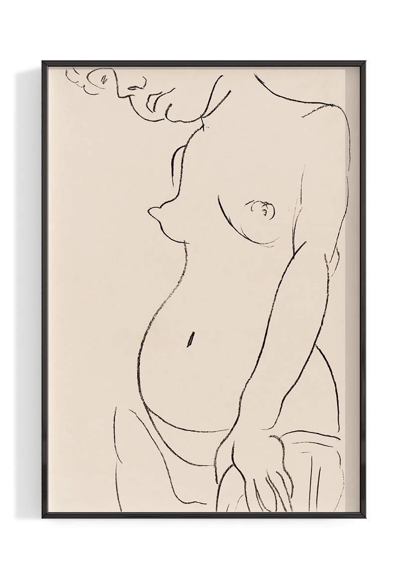 Nude Sketch / Poster Art Print