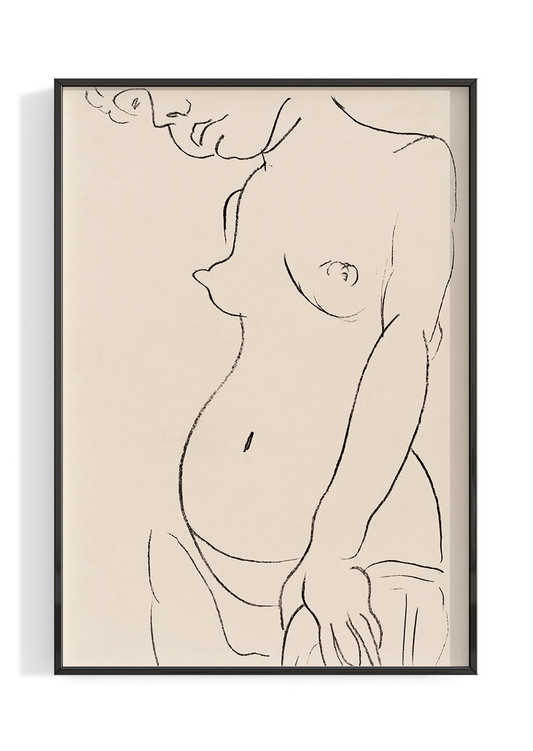 Nude Sketch / Poster Art Print