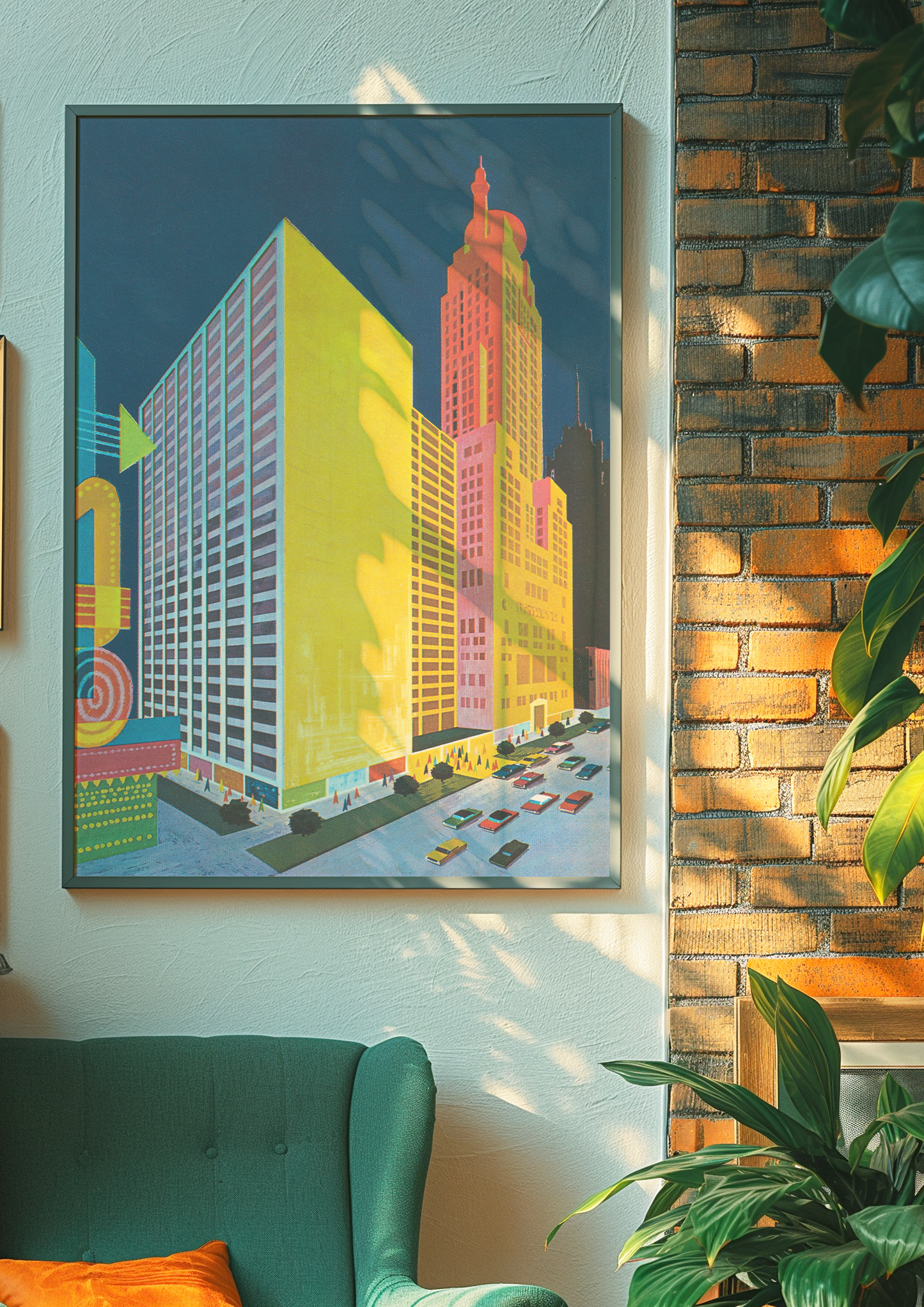 Colorful Downtown Poster