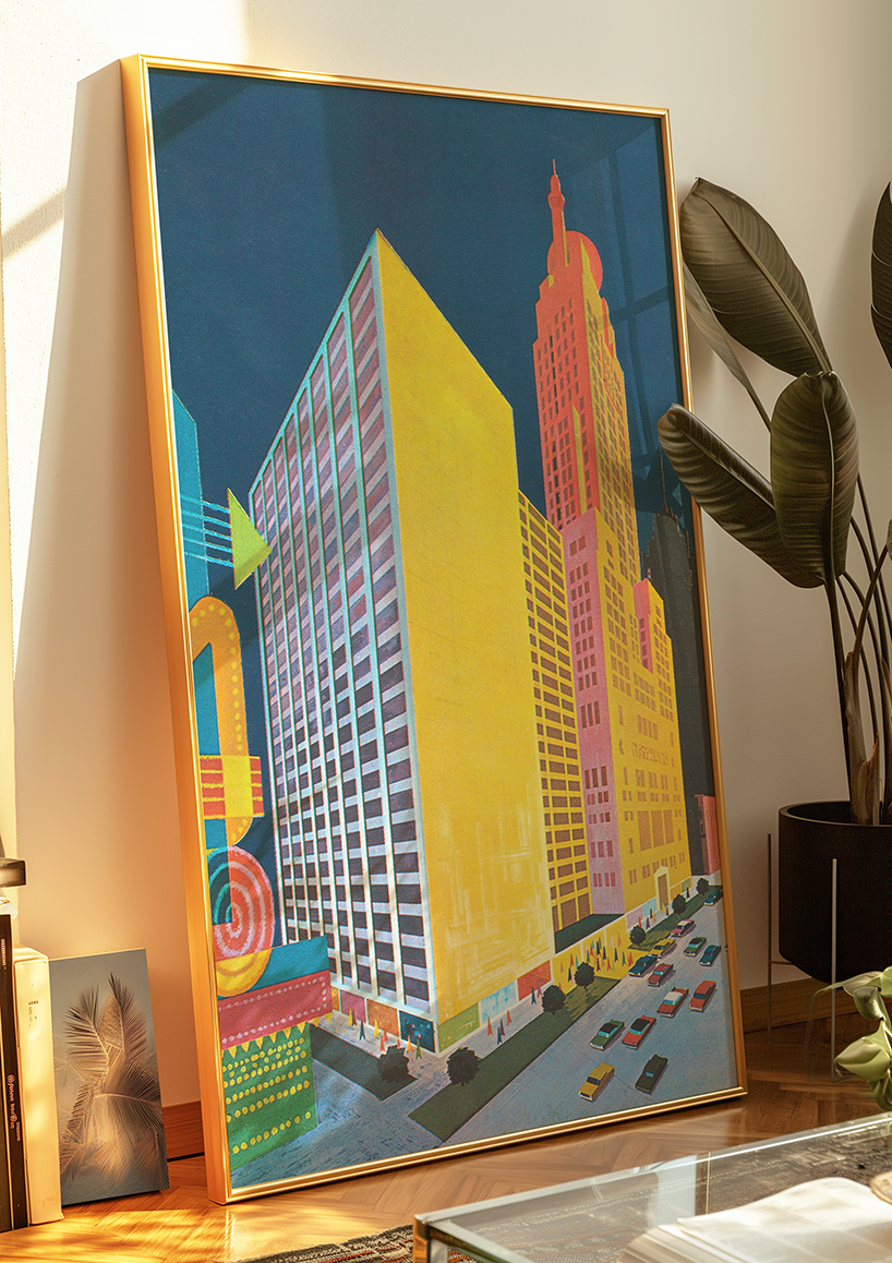 Colorful Downtown Poster